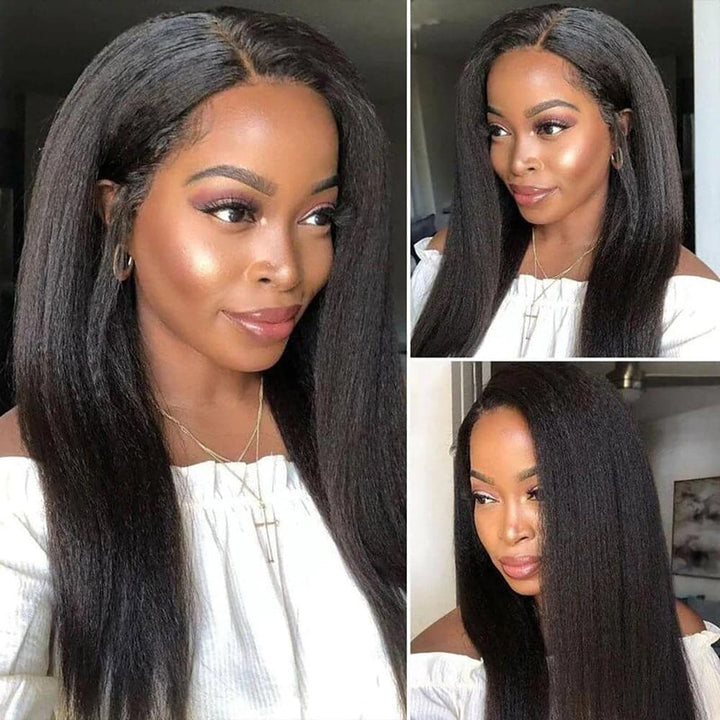 (Bogo Free) Lemoda Yaki Straight 13x4 Transparent Lace Front Human Hair Wigs - Lemoda Hair