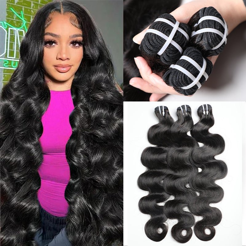 Brazilian Body Wave Human Hair Weave 4 Bundles Virgin Hair Extensions - Lemoda Hair