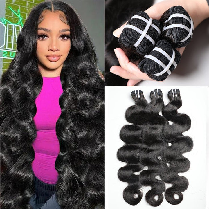 Brazilian Body Wave Human Hair Weave 4 Bundles Virgin Hair Extensions - Lemoda Hair