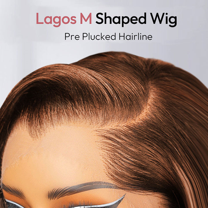 Lemoda M Hairline  #4 Dark Brown Body Wave 13x6 HD Lace Front Wigs Lagos Hairline Wigs