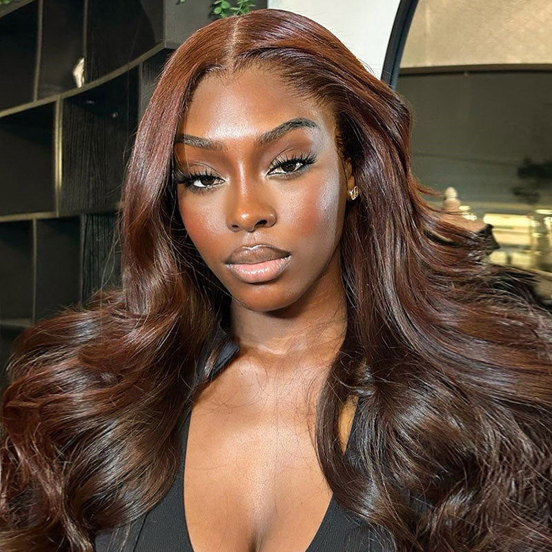 Lemoda M Hairline  #4 Dark Brown Body Wave 13x6 HD Lace Front Wigs Lagos Hairline Wigs
