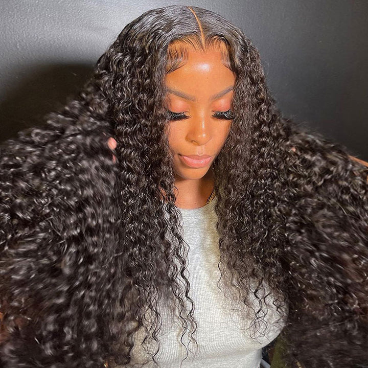 Lemoda Lagos Hairline Widows Peak Burmese Curly 13x6 HD Lace Frontal Wig Human Hair