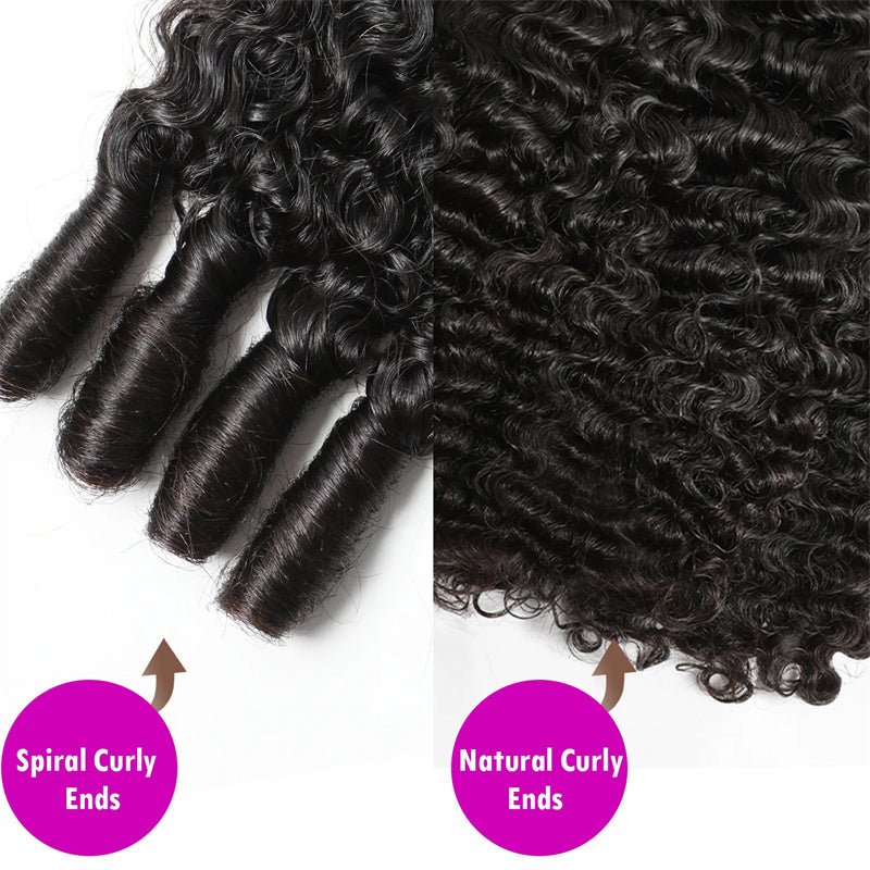 Burmese Curly Hair Indian Human Hair 3 Bundles With 4x4 Lace Closure - Lemoda Hair