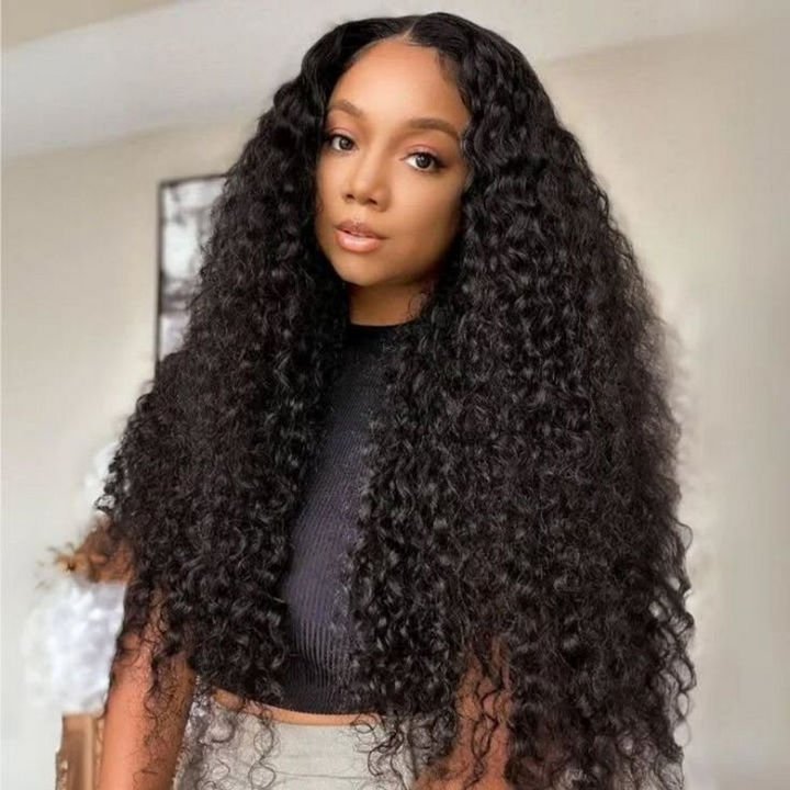 Lemoda Wear Go Glueless Wigs Burmese Curly Human Hair 5x5 Lace Closure Wigs