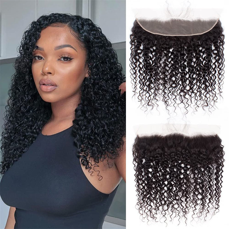 Lemoda Curly Wave 13x4 Lace Frontal 100% Human Hair HD Lace Frontal Closure