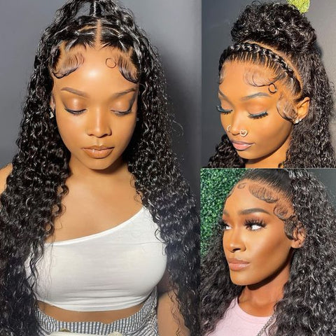 13x4 Lace Frontal Wig Human Hair Natural Hairline Curly Wave Human Hair Wigs