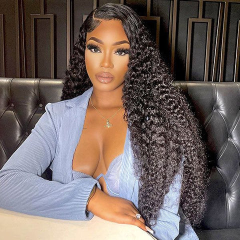 13x4 Lace Frontal Wig Human Hair Natural Hairline Curly Wave Human Hair Wigs