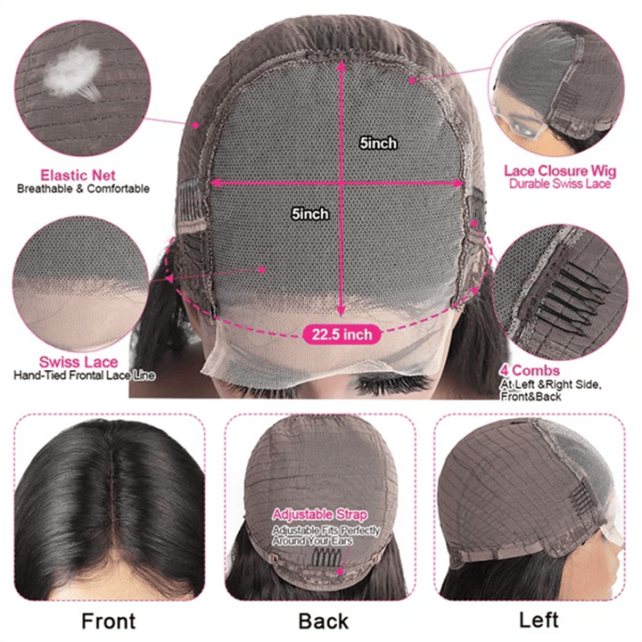 CLEARANCE | Lemoda 5x5 Lace Closure Glueless Wig Pre-plucked Hairline