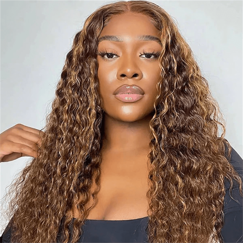 CLEARANCE | Lemoda P4/27 Highlight Human Hair Wigs 13x4 Lace Front Wigs Straight Body Water Wave Style - Lemoda Hair
