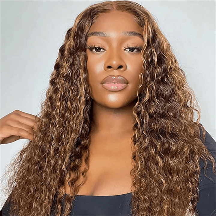 CLEARANCE | Lemoda P4/27 Highlight Human Hair Wigs 13x4 Lace Front Wigs Straight Body Water Wave Style - Lemoda Hair