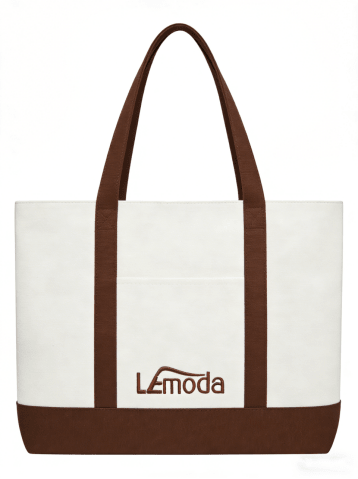 Contrast Canvas Handbag, Daily Commute & Outdoor Leisure - Lemoda Hair