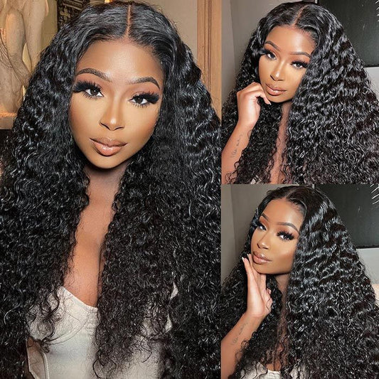 Brazilian Curly Wave Pre Plucked With Natual Hairline Human Hair 13x4 Lace front Wigs