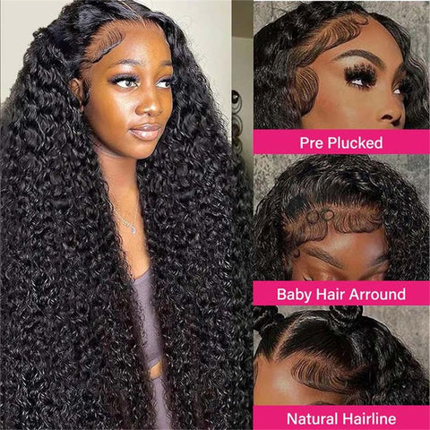 Lemoda Vietnamese Curly Lace Front Wig Skin Melt HD Lace Wigs 13x4 13x6 Human Hair Wigs 250% Density