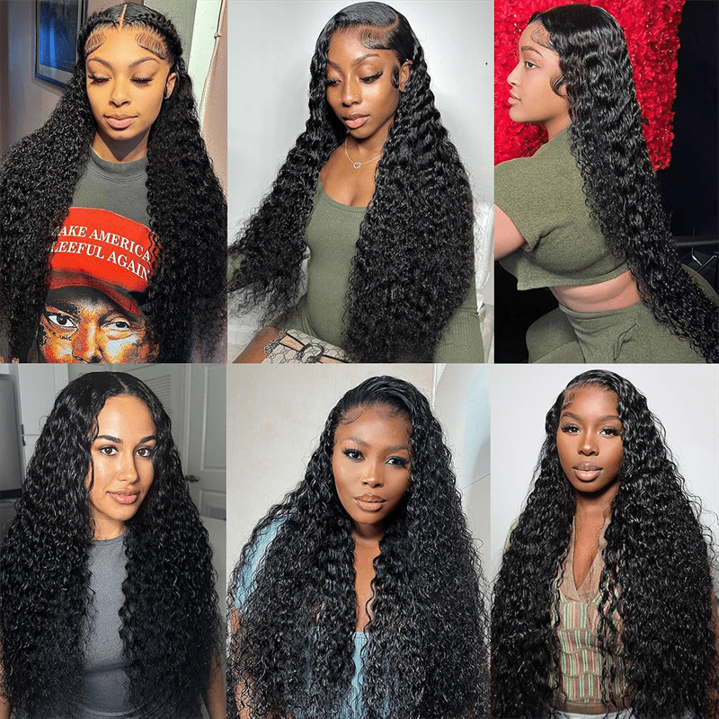 Curly Wave 13x4 Transparent Lace Front Wigs Human Hair For Women - Lemoda Hair