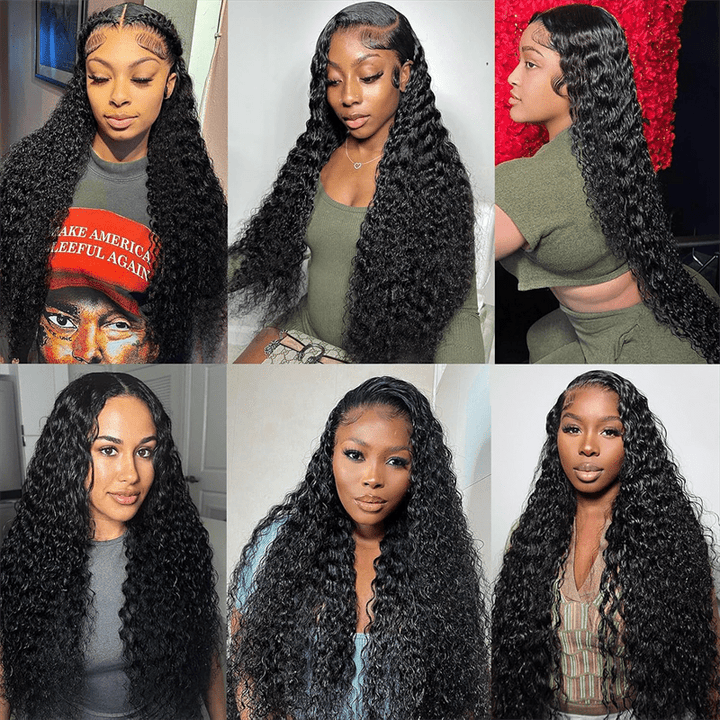 Curly Wave 13x4 Transparent Lace Front Wigs Human Hair For Women - Lemoda Hair
