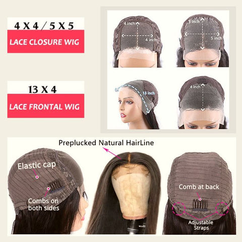 180% Thick Density Curly Wave Transparent Lace 13x4 Lace Frontal Wigs Human Hair