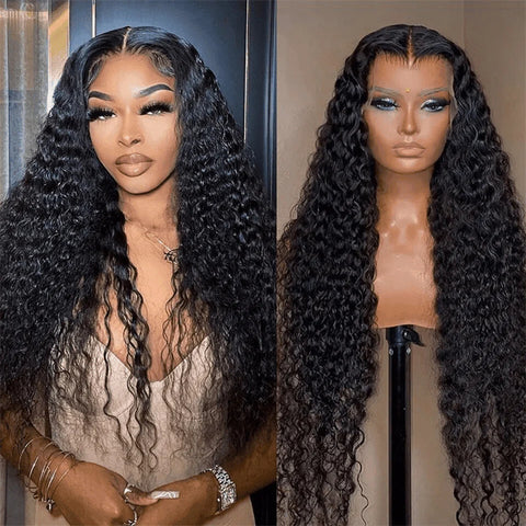 Lemoda Curly Wave 13x6 Lace Frontal Wig Human Hair Thick Density Invisible HD Lace Wig