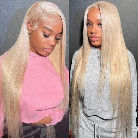 613 Blonde Virgin Human Hair 5x5 Lace Closure Glueless HD Lace Wig for Black Women