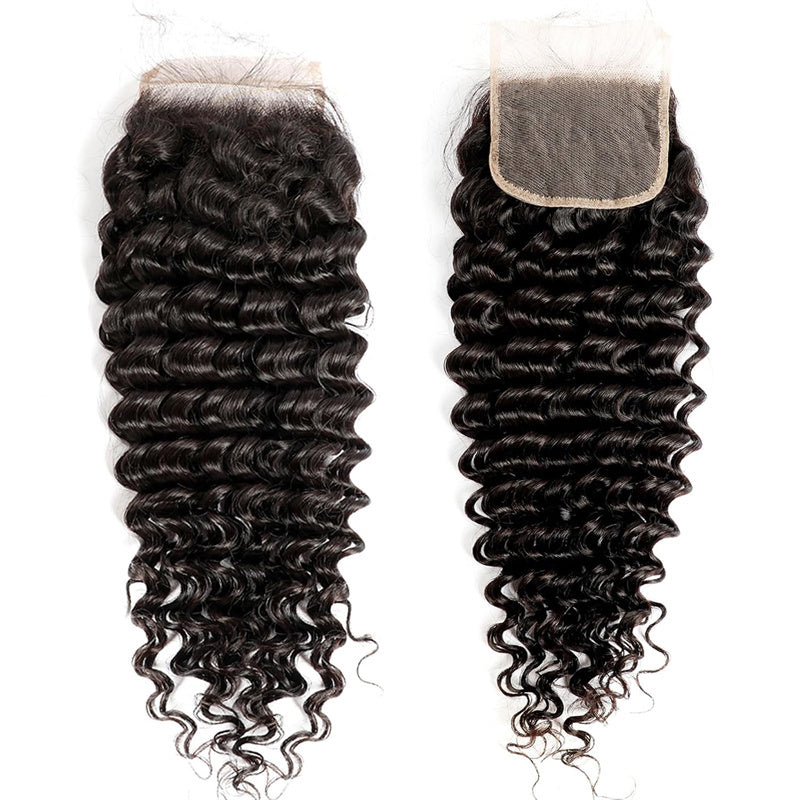 Lemoda Deep Wave 5x5 Transparent HD Lace Closure Virgin Human Hair Frontal Closure
