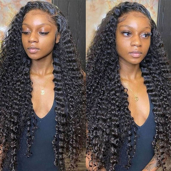 Deep Wave Brazilian Hair Bundles With 13x4 Lace Frontal - Lemoda Hair