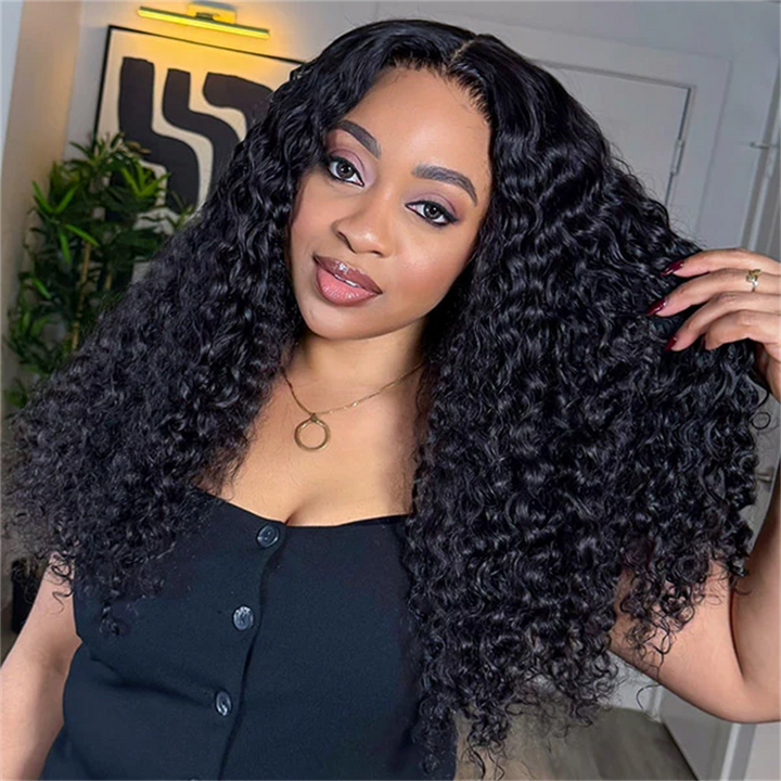 Lemoda 13x6 Lace Front Wigs Human Hair Deep Wave Glueless WigBleached Knots