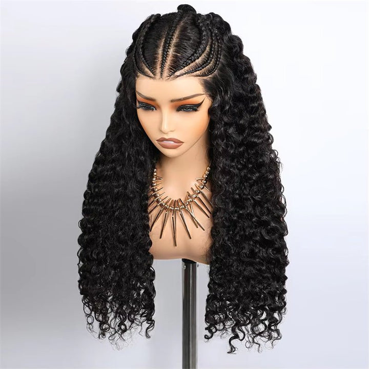 Flash Sale | Lemoda Pre Braided Lace Front Wig Water Wave 13x6 Lace Frontal Human Hair Wig - Lemoda Hair