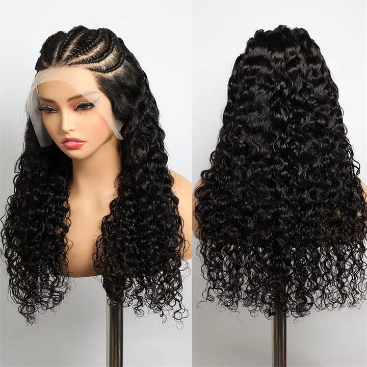 Flash Sale | Lemoda Pre Braided Lace Front Wig Water Wave 13x6 Lace Frontal Human Hair Wig - Lemoda Hair
