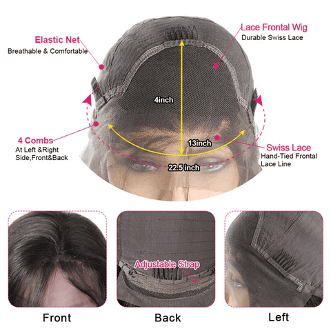 Flash Sale | Lemoda Short Bob Wigs Straight Hair 13x4 Frontal Bob Wigs 150% - Lemoda Hair