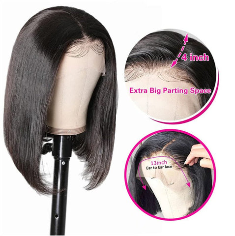 Flash Sale | Lemoda Short Bob Wigs Straight Hair 13x4 Frontal Bob Wigs 150% - Lemoda Hair