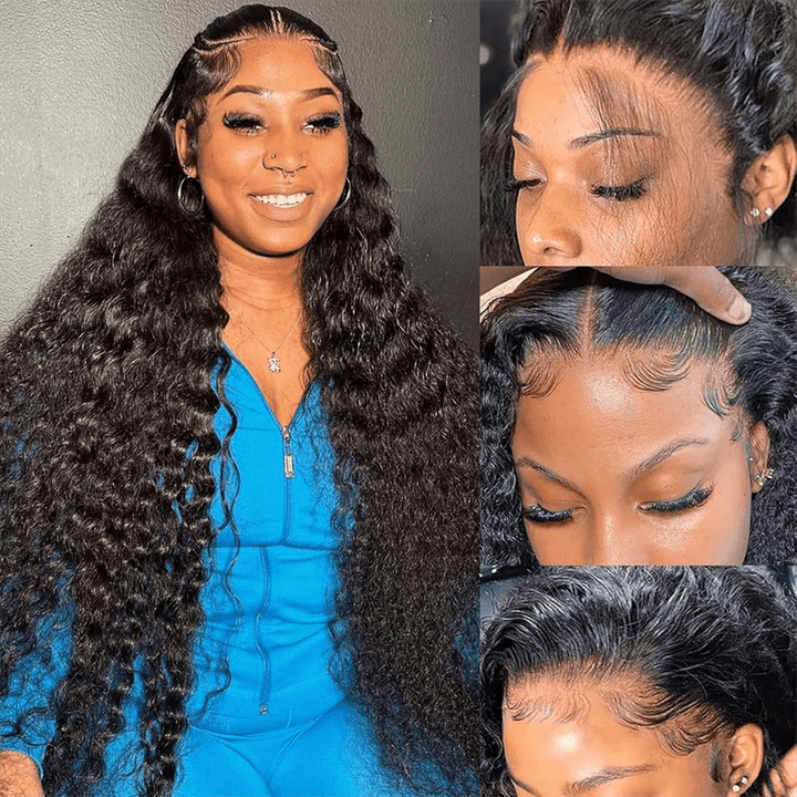 Glueless Wear Go Wig 7x5 Lace Wigs Water Wave Bleached Knots Human Hair Wigs - Lemoda Hair