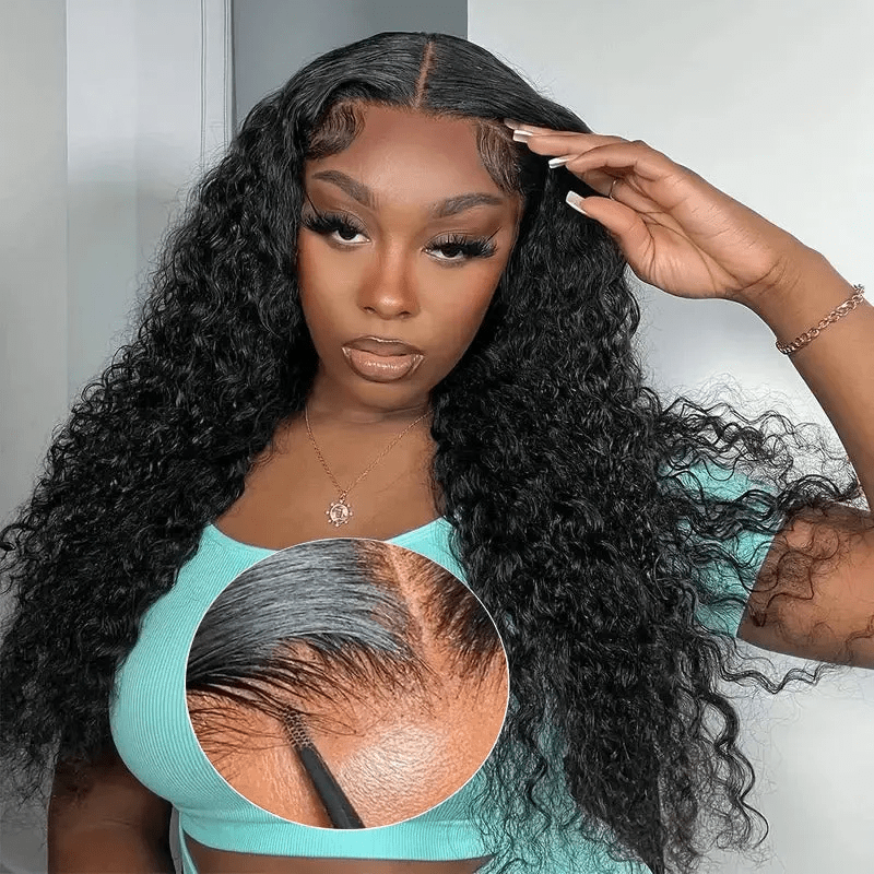 Glueless Wear Go Wig 7x5 Lace Wigs Water Wave Bleached Knots Human Hair Wigs - Lemoda Hair