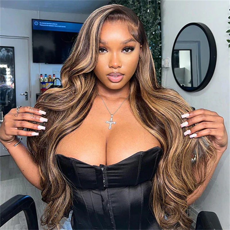 CLEARANCE | Lemoda P4/27 Highlight Human Hair Wigs 13x4 Lace Front Wigs Straight Body Water Wave Style