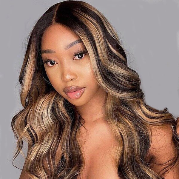 Highlight P4/30 Loose Deep Wave 3 Bundles With 4X4 Transparent Lace Closure Virgin Human Hair - Lemoda Hair