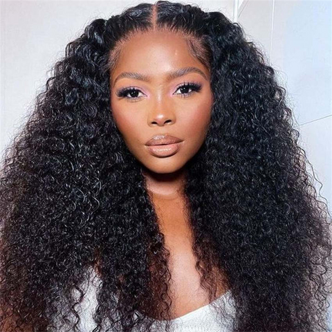 Lemoda Wear Go 13x6 Full Front Glueless Wig Kinky Curly HD Lace Wig With Elastic Drawstring