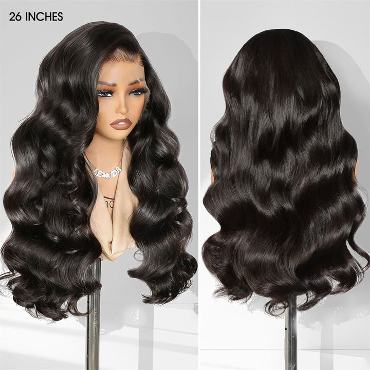 Lemoda 13x6 Body Wave HD Lace Front Wigs Human Hair for Women 13x4 Lace Front Human Hair Wig with Baby Hair Natural Black - Lemoda Hair