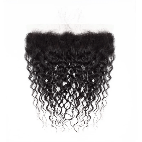Lemoda 13x6 Ear to Ear Lace Frontal Water Wave HD Transparent Frontal Closure Natural Black - Lemoda Hair