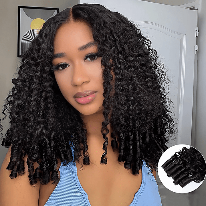 Lemoda 13x6 Full Lace Frontal Pull & Go Burmese Curly Human Hair Wigs With Invisi Drawstring - Lemoda Hair