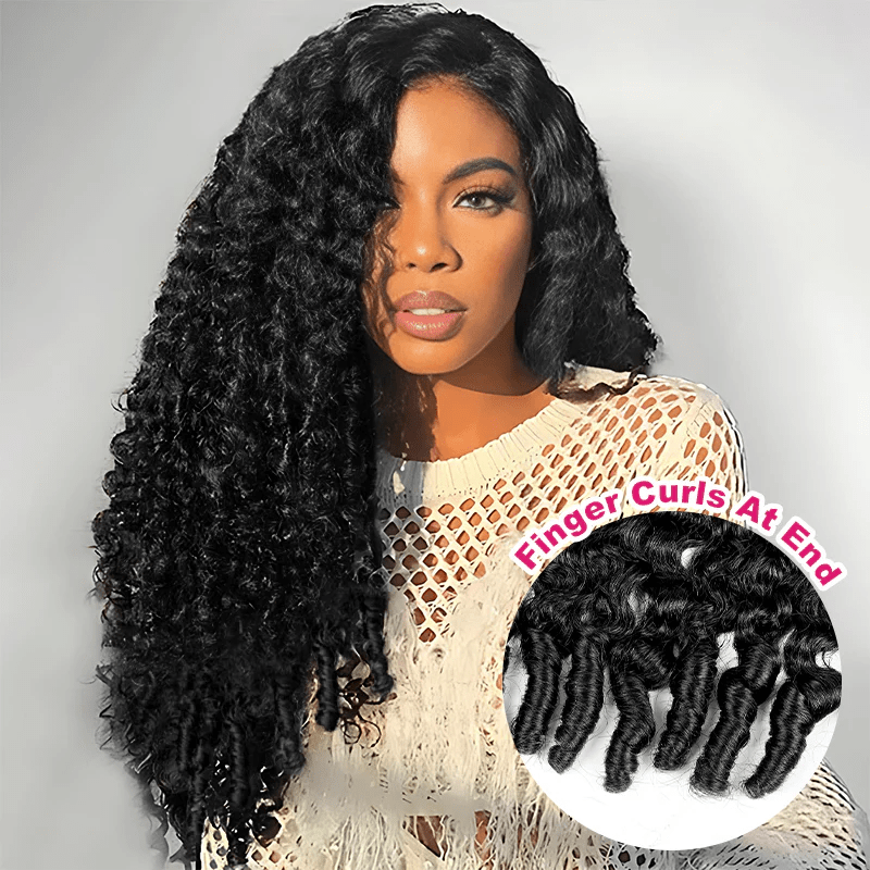 Lemoda 13x6 Full Lace Frontal Pull & Go Burmese Curly Human Hair Wigs With Invisi Drawstring - Lemoda Hair
