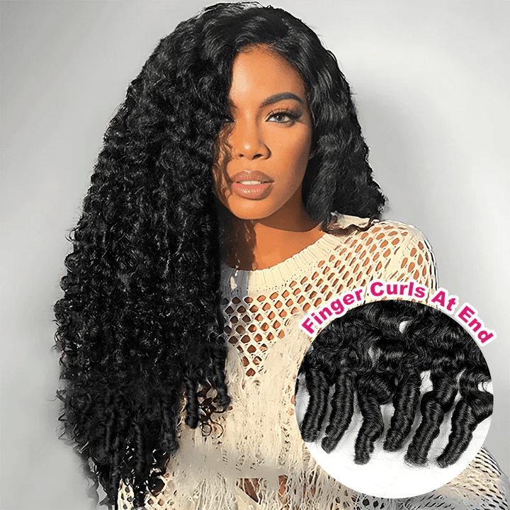 Lemoda 13x6 Full Lace Frontal Pull & Go Burmese Curly Human Hair Wigs With Invisi Drawstring - Lemoda Hair