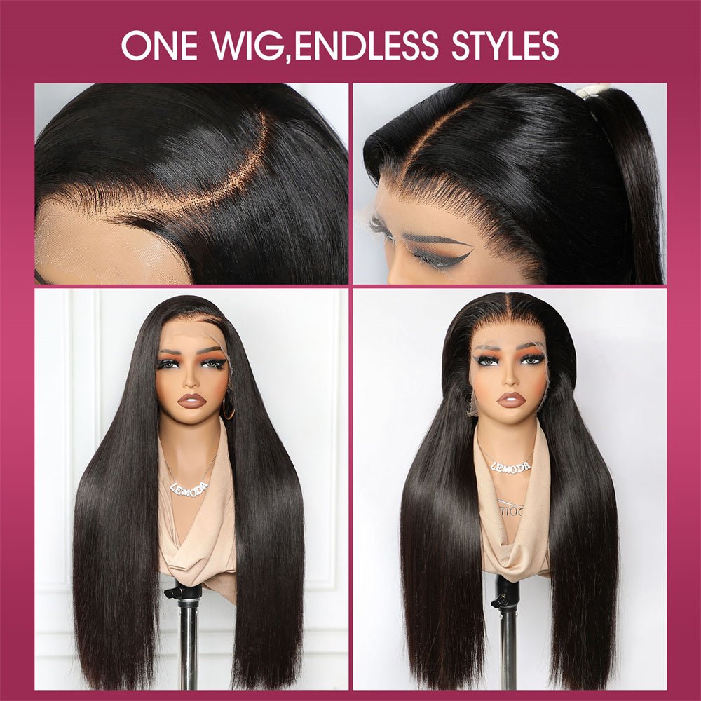 Lemoda 13x6 HD Invisible Full Lace Wig 40 Inches Straight Lace Frontal Human Hair Wigs for Women - Lemoda Hair
