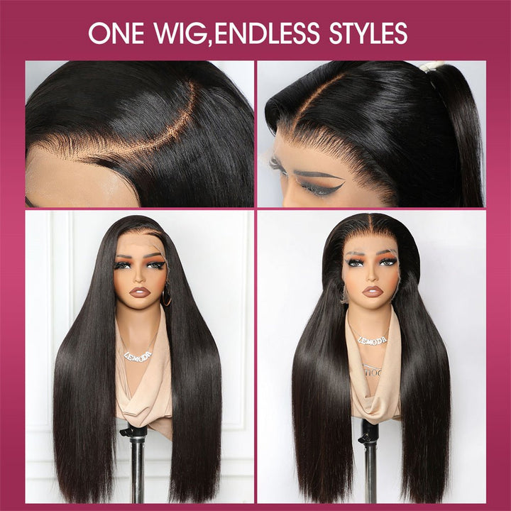 Lemoda 13x6 HD Invisible Full Lace Wig 40 Inches Straight Lace Frontal Human Hair Wigs for Women - Lemoda Hair