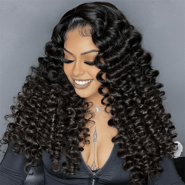 Lemoda 13x6 HD Lace Bouncy Wand Curls With Voluminous 5x5 Pre - Cut Lace Glueless Wear Go Wig - Lemoda Hair