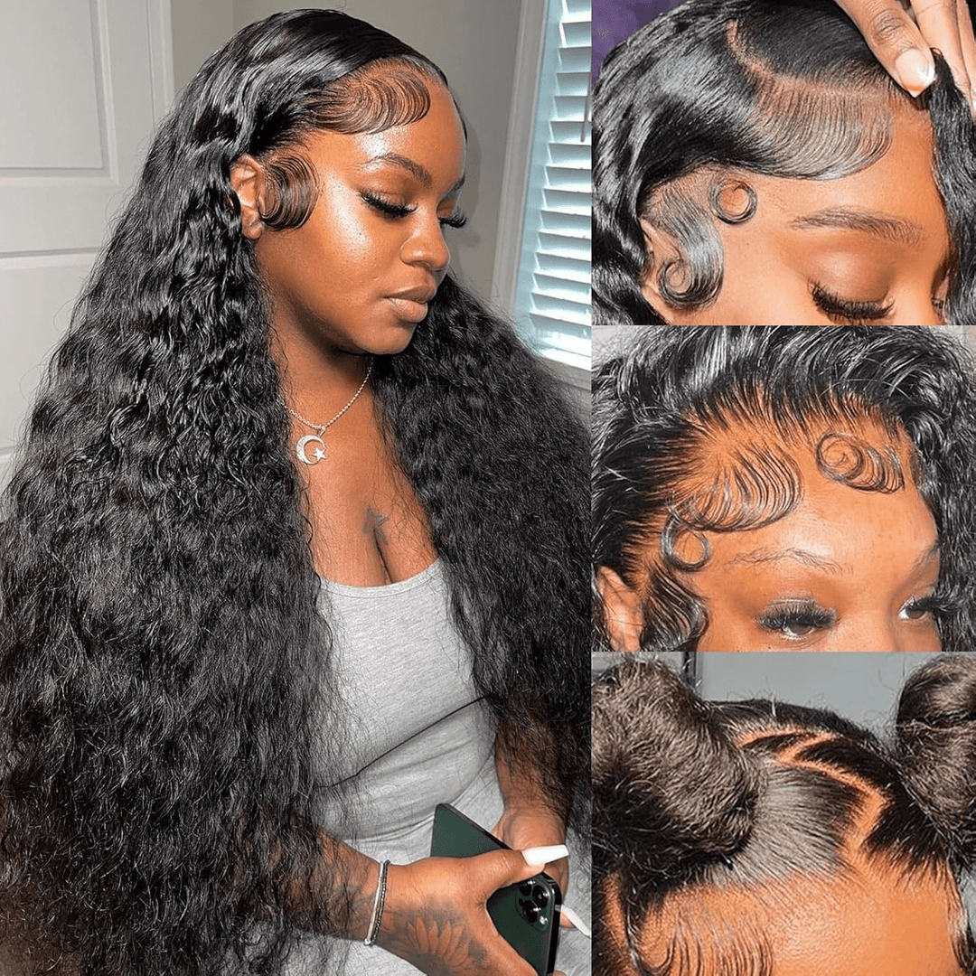 Lemoda 13x6 HD Lace Frontal Wigs Water Wave Human Hair Wigs 180% - Lemoda Hair