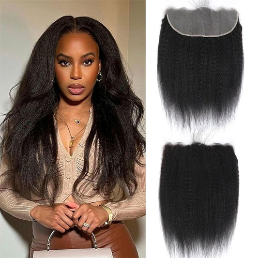 Lemoda 13x6 HD Transparent Lace Frontal Kinky Straight Ear to Ear Lace Frontal Natural Hairline - Lemoda Hair