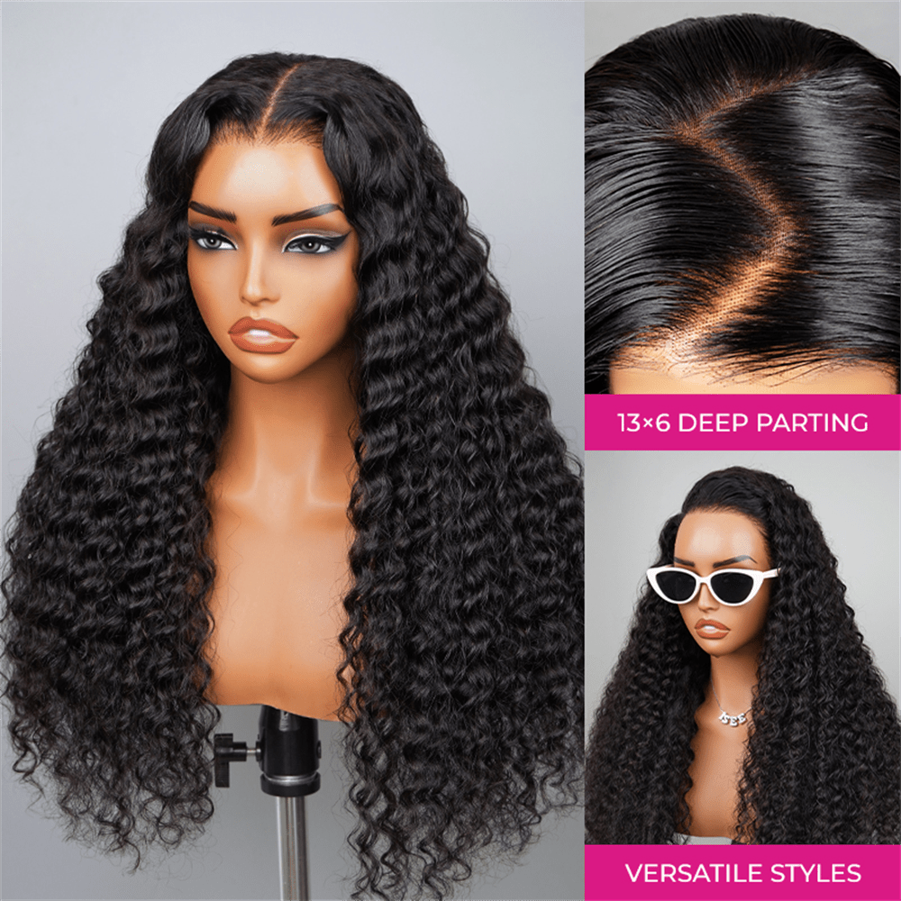 Lemoda 13x6 Lace Front Wigs Human Hair Deep Wave Glueless Wig Bleached Knots - Lemoda Hair