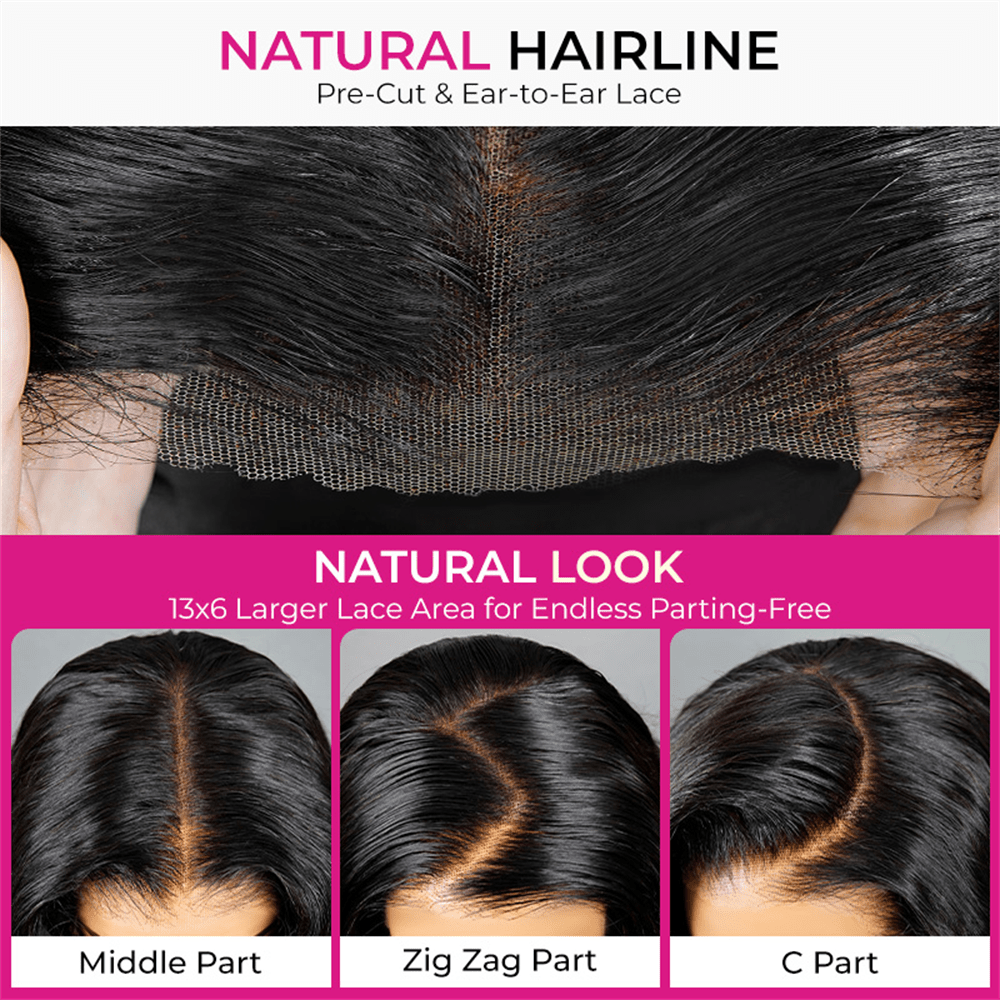 Lemoda 13x6 Lace Front Wigs Human Hair Deep Wave Glueless Wig Bleached Knots - Lemoda Hair