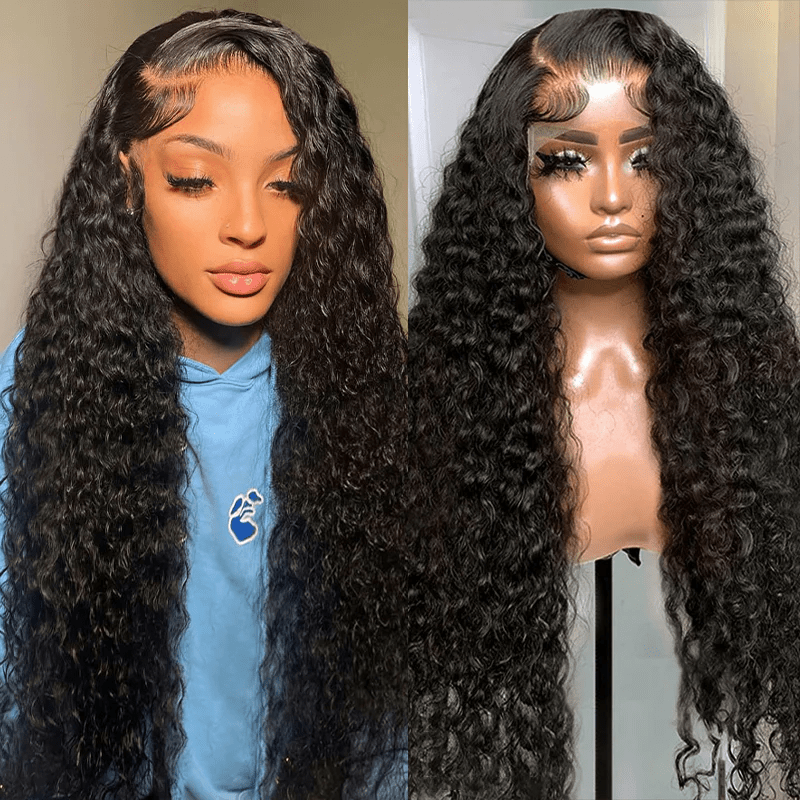 Lemoda 13x6 Lace Frontal Wig Human Hair Deep Wave Pre Plucked Hairline 180% Density Virgin Human Hair - Lemoda Hair