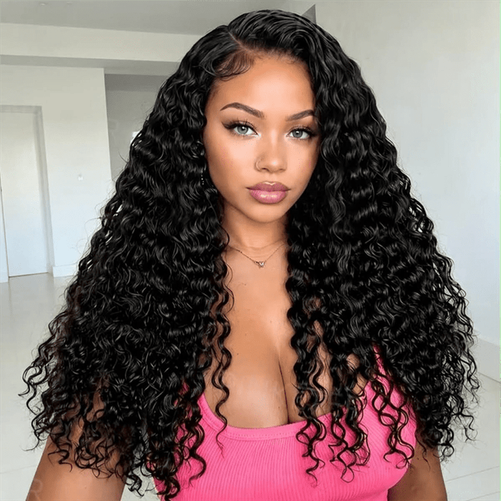 Lemoda 13x6 Lace Frontal Wig Indian Curly Human Hair Wig With Fluffy Bouncy Curls - Lemoda Hair