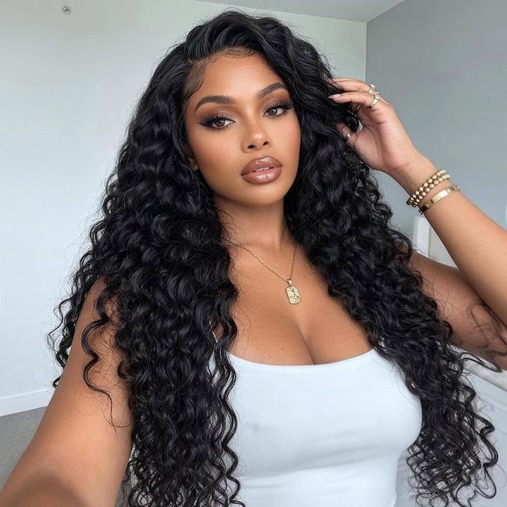 Lemoda 13x6 Lace Frontal Wig Indian Curly Human Hair Wig With Fluffy Bouncy Curls - Lemoda Hair