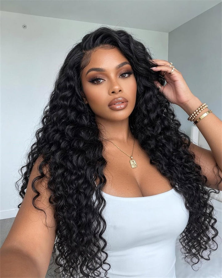 Lemoda 13x6 Lace Frontal Wig Indian Curly Human Hair Wig With Fluffy Bouncy Curls - Lemoda Hair